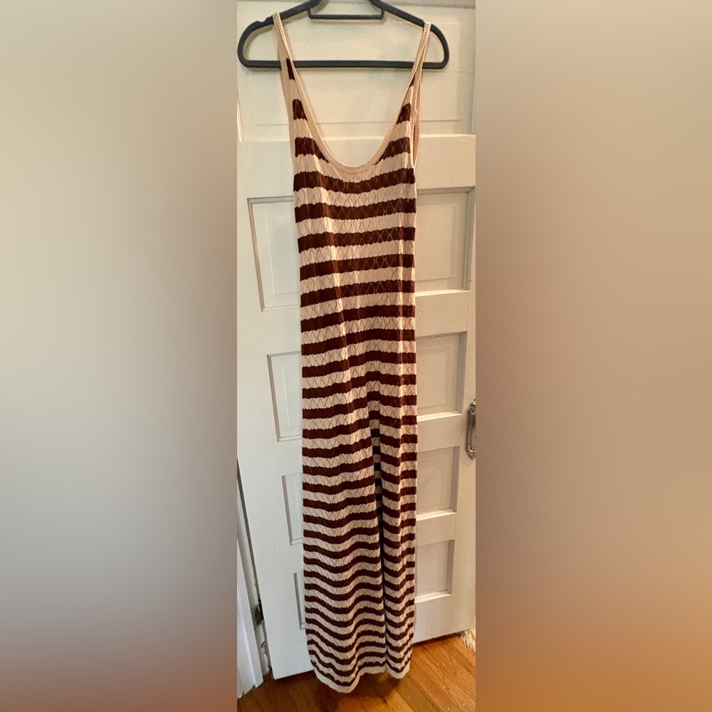 PEPPERMAYO Cinnamon Stripe Knit Maxi Dress